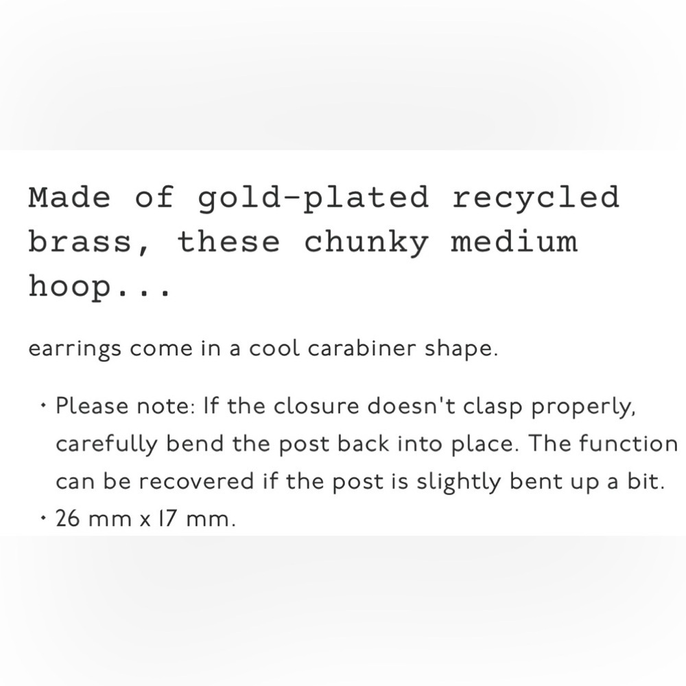 🆕Madewell Chunky Medium Hoop Earrings - Picture 2 of 14